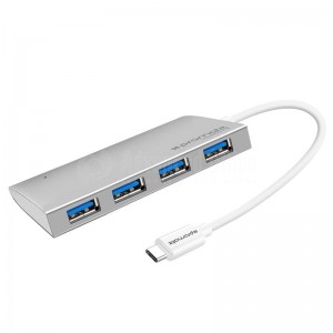 Hub PROMATE MiniHub-C4 Ultra-Sleek USB-C 3.1, 4 ports USB 3.1, Câble USB Type-C