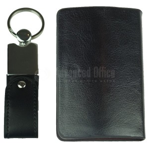 Coffret RIDDEX 2 pièces (Porte carte visite bombé Noir + Port clé USB simili cuir 16Go)  -  Advanced Office Algérie