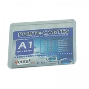 Porte badge transparent A1 horizontal sans clips (100 x 68mm)