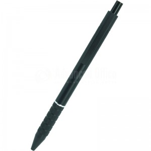 stylo rétractable à sérigraphier Noir à relief Clips Noir