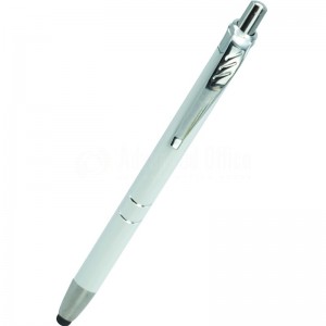 Stylo de sérigraphie rétractable tête Stylet Blanc, Clips Chromé  -  Advanced Office Algérie