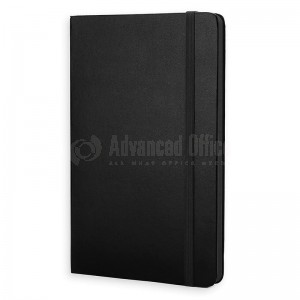 NoteBook A5 couverture Noire avec fermeture élastique Noir