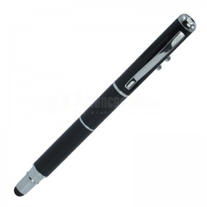 Stylo 4 en 1 (stylo à bille + stylet + pointeur laser+ lampe LED) Noir à Clips chromé  -  Advanced Office Algérie