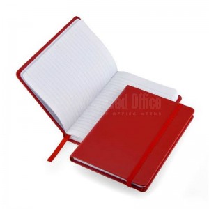 NoteBook A6 Rouge à fermeture élastique