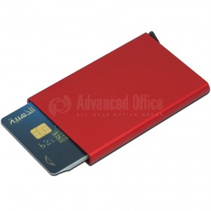 Porte cartes magnétiques à mécanisme en Métal, Rouge brillant  -  Advanced Office Algérie