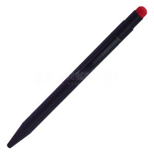 stylo rétractable à sérigraphier Noir Bouton Stylet tête Rouge