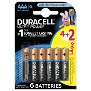 Jeu de 6 piles DURACELL Ultra Power Alcaline MN1500 LR6 AA 4+2 Gratuits