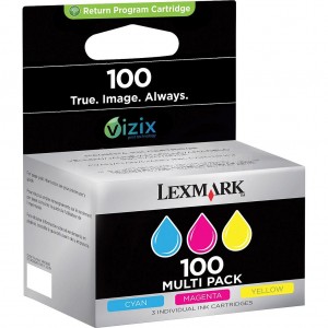 Cartouche LEXMARK N°100 Pack de 3 couleurs pour S305/S405/S505/S605, Pro 205/705/805/901/905