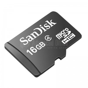 Carte mémoire SANDISK microSDHC 16Go Class 4