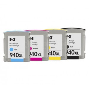 Cartouche HP 940 XL pack Noir et Couleurs pour Officejet Pro 8000/ 8500 series/ 8500A series