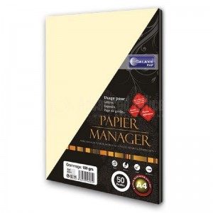 Rame papier manager toilé ivoire GALAXIE A4 100g 50 Feuilles