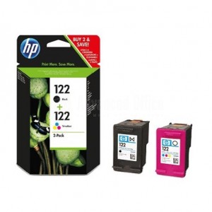 Cartouche HP 122 Pack Noir et Couleur pour Deskjet 1000/1050/1510/2000/2050/3000/3050
