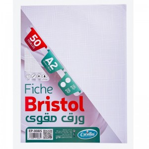 Fiche Bristol EXCELLES A2 quadrille 5*5, 50 x 65 180g Blanc