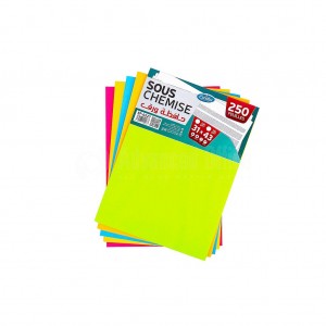 Rame de sous chemises EXCELLES 80g 250 feuilles Multi couleurs