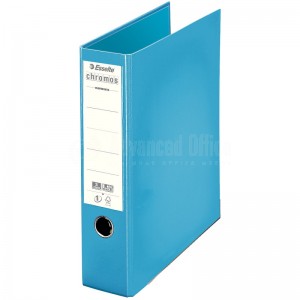 Classeur chrono CV en carton bleu clair avec perfo