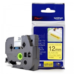 Recharge BROTHER 12mm noir/jaune pour PT-H300