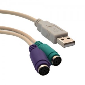 Câble USB Mâle 2 PS2 Femelle