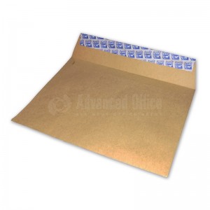 Boite de 125 enveloppes pochette F26 Kraft soufflée armée 280 x 365 mm