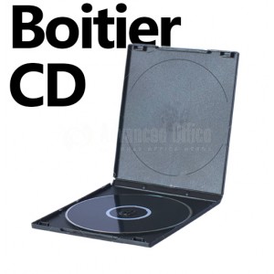 Boitier CD en PVC 5mm Noir