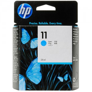 Cartouche HP 11 Cyan pour Designjet 100/110/120, Inkjet 1000/1100/1200/2300/2800/2600