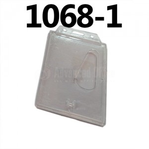 Porte badge dur transparent vertical 85mm  x 60mm1068-1