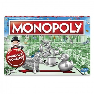 Jeu de société HASBRO GAMING Monopoly Classique Nouvelle série de pions, 2-6 joueurs, 12+ ans