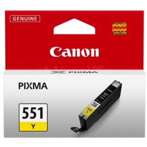 Cartouche CANON CLI-551Y Jaune pour Pixma MG5650