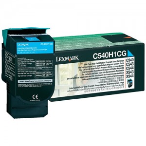 Toner LEXMARK C540H Cyan pour C540/C543/C544/X543/X544/X546/X548 haute capacité