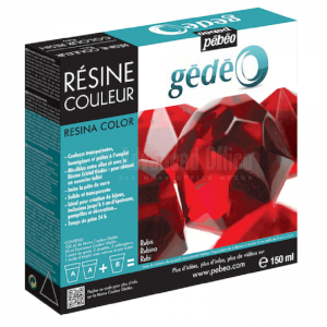 Kit résine PEBEO rubis en couleur 150ml