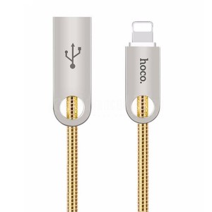 Câble data Lightning/USB HOCO U8 Zinc Alloy Metal 1m Gold