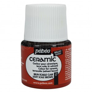 Flacon de peinture PEBEO Ceramic 45ml Brun Ecaille