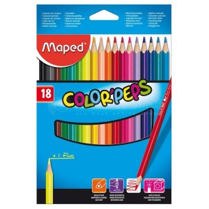 Boite de 18 crayons de couleur MAPED Color'Peps