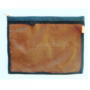 Pochette Zip filet WINNABLE NTB-03 à double pochette fermeture éclair 245 x 185mm en nylon Orange