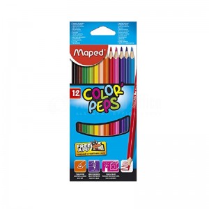 Boite de 12 crayons de couleur MAPED Color'Peps