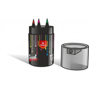 Boite de 12 crayons de couleur VERTEX Black art PM