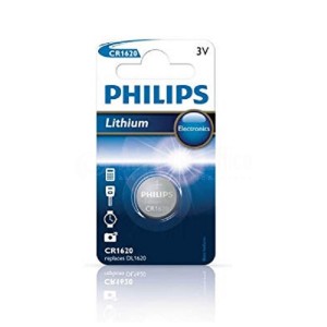 Pile Bouton Philips CR1620 - 3.0V coin 1-blister (16.0x 2.0) 
