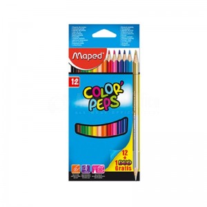 Boite de 12 Crayons couleur MAPED Color'peps Duo (12 crayons 24 couleurs)