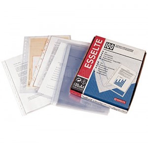 Rame de 100 pochette perforée plastique à coin ESSELTE - Enveloppes et  pochettes - Papier et enveloppes - Fourniture de bureau - Tous ALL WHAT  OFFICE NEEDS