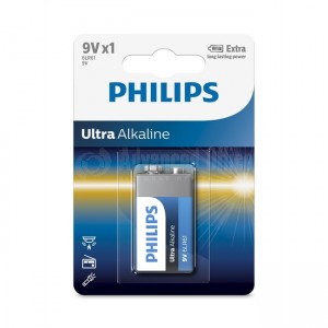 Pile PHILIPS 6LR61 ultra alkaline 9V