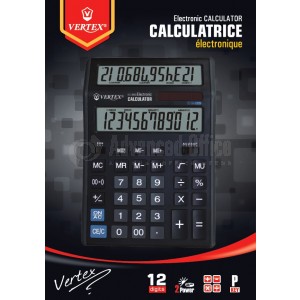 Calculatrice VERTEX Double afficheur 12 Chiffres