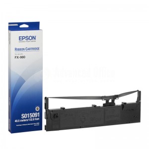 Ruban EPSON S015091 Noir pour FX-980, 7.5 Millions de caractères