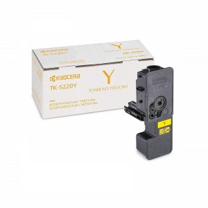 Toner KYOCERA TK-5220 Y Yellow pour ECOSYS M/ P 5000 Series/ P 5021/ M 5521, 1200 pages