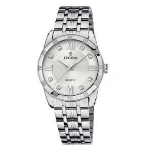 Montre pour Femmes FESTINA Mademoiselle F16940/A Argent Diam. 32mm Bracelet en Acier Inoxydable Argenté