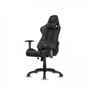 Chaise Gaming Demon en Simili cuir avec Dossier réglable à 180° et Accoudoirs 2D Noir