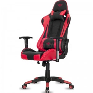 Chaise Gaming Demon en Simili cuir avec Dossier réglable à 180° et Accoudoirs 2D Rouge