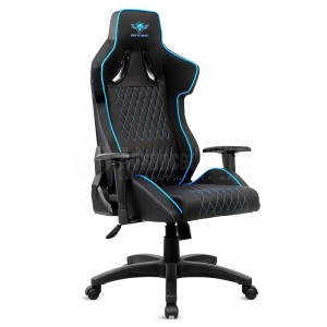 Chaise Gaming Neon Ultra-confortable en Simili cuir avec Dossier réglable à 160° et Accoudoirs 1D Bleu