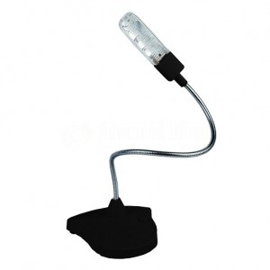 Lampe LED USB flexible avec Base Noir