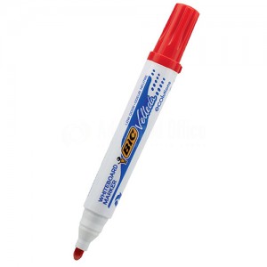 Marqueur BIC Velleda 1701 03 Eco pour tableau blanc, Rouge