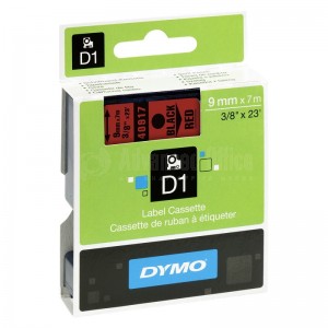 Recharge DYMO D1 40917 pour Label Manager 100+/150 9mm X7m noir/Rouge