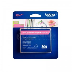 Recharge BROTHER 12mm blanc/rose mat PT-H300